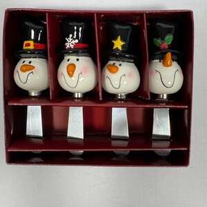 Christmas Butter Knives Cheese Spread - Bella Casa By Ganz Set Of 4